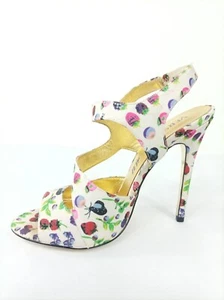 VERSACE x H&M Fruity Print High Heel Cloth Sandsls 2012 Spring EU 40 US 9 - Picture 1 of 8