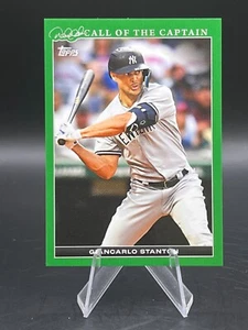2022 Topps Derek Jeter Call of the Captain Giancarlo Stanton Yankees Green /75 - Picture 1 of 2