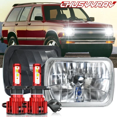 Par de faróis de LED 5X7" 7X6" polegadas feixe Hi-Lo para 1982-93 Chevy S10 Blazer GMC S15 - Imagem 1 de 4