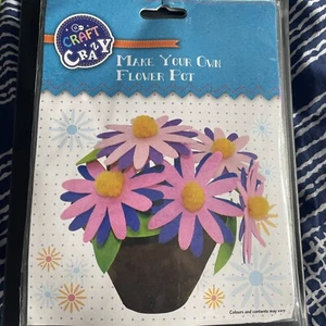Craft Crazy Make Your Own Flower Pot Kit NEW - Picture 1 of 2