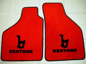 Alfombrillas de terciopelo rojo para Fiat X1/9 1972-1989 con Bertone negro - Imagen 1 de 1