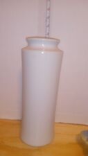  Porcelain Vase 12”X5 Inches. Solid White. No Chips Etc. Great Condition.