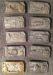 Lot 10 Vintage Belt Buckles Kansas Highwauy Patrol Western Cowboy - Picture 1 of 4