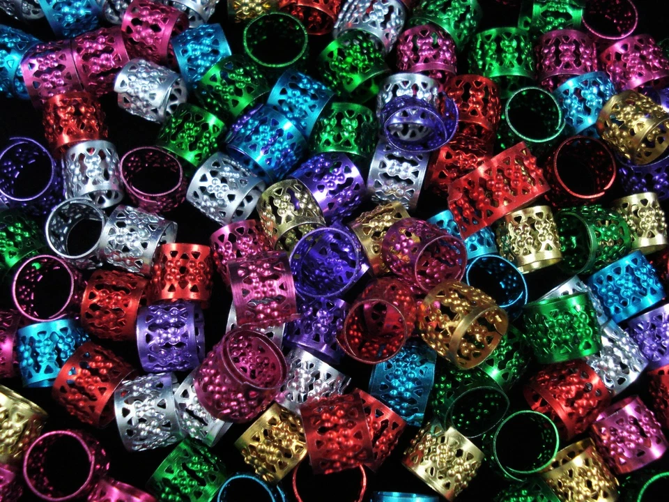 Dreadlock Clips 50pc Mix Cuff Beads Hair Dread Braiding Platting  - image 1 of 2