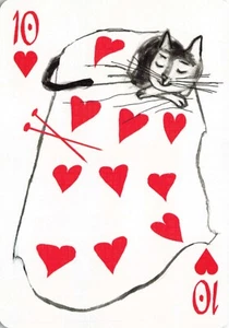 Edredón de siesta de gato - Artifanía John Littleboy tarjeta de juego intercambiable individual - Imagen 1 de 2
