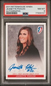 2011 Rittenhouse WNBA Jeanette Pohlen Rookie Autograph PSA 8 Stanford Cardinal