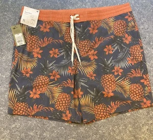 Men's 8.5" Tropical Pineapple Print Board Shorts - Goodfellow & Co Coral Size 42 - Picture 1 of 18