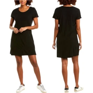 JAMES PERSE Black Rolled Sleeve Tee Dress Sz 1 NWT - Picture 1 of 10