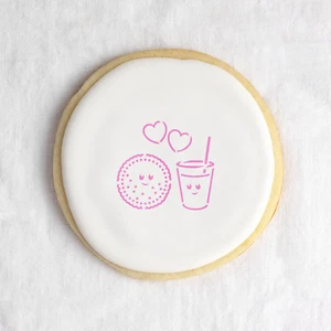 Plantilla para galletas y leche - plantillas Mylar duraderas y reutilizables - Imagen 1 de 6