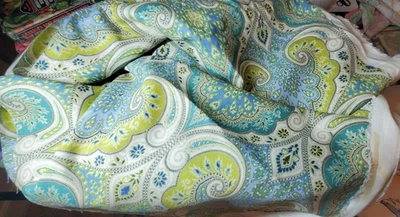 6+yds Kravet Fabric Echo Latika Seafoam Paisley Upholstery Home Decor 62" Wide - Image 1 of 4