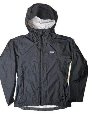 PATAGONIA h2no Cortavientos Cremallera Chaqueta de Lluvia Mujer M Con Capucha Negra Impermeable Foto 1 de 4