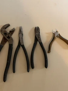 4 Pcs Craftsman Mixed Lot Slip Joint Pliers Cutting Plier Needle Nose Mini Plier - Picture 1 of 5