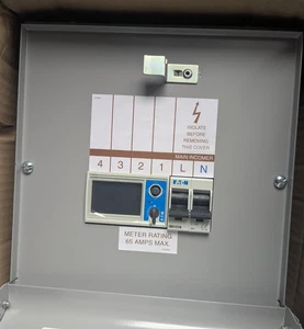 Eaton MEM Memsheild 3 Type A Meter Pack EAMMP65 Switch fitted - Max load 65A - Picture 1 of 4