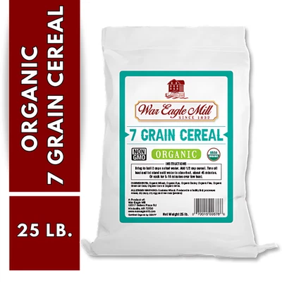 War Eagle Mill cereal orgánico de 7 granos, bolsa de 25 lb Foto 1 de 4