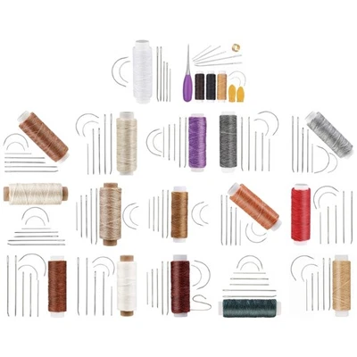 Juego de 10 agujas de coser de cuero aguja de coser manual de cuero aguja curva Foto 1 de 4