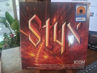 STYX : ICON Translucent Orange COLORED Vinyl Walmart **MINT/NEW/SEALED** - Image 1 of 2