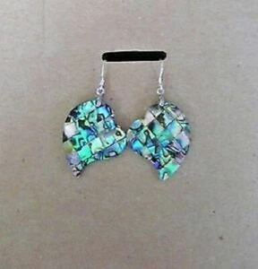 Pendientes de nácar Paua abulón 3 cm, largos aprox. 0,4 cm (OREJA -31) - Imagen 1 de 1