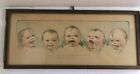 Suffragette Print Infant Quintuplets ?We Should Wor?ry? In Original Frame