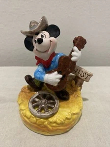Walt DISNEY PRODUCTIONS SCHMID Mickey Mouse WEST Western Cowboy Wagon Wheel - Picture 1 of 11