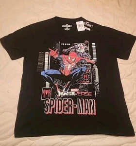 Marvel Spider-Man Black Shirt Large - Picture 1 of 6