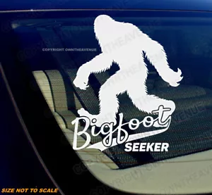 Bigfoot Seeker Sasquatch Funny Joke Car Truck Laptop Sticker Decal Choose Color - Picture 1 of 1