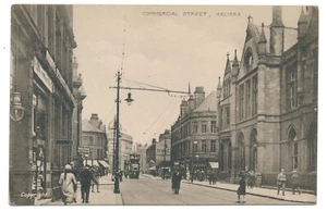 Postal comercial Street Halifax Yorkshire Inglaterra Reino Unido Streetview c. 1910 - Imagen 1 de 2