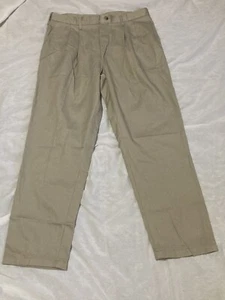 Wranglerhose Herren 34x30 khakifarben hellbraun plissiert vorne 95KH Anzughose - Bild 1 von 8