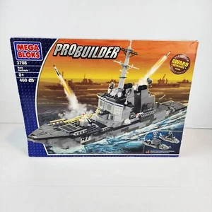 Mega Bloks 3708 Navy Destroyer Probuilder - New Old Stock Sealed Damaged Box - Picture 1 of 10