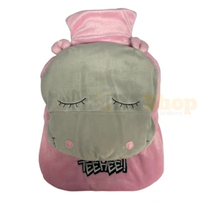 Hot Water Bottle with Cosy Faux Fur Cover Fluffy Soft Large 2 Litre Pink - Picture 1 of 6