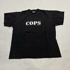 Vintage 1996 COPS TV Show Men's T-shirt Xl  Promo Drugs Guns Sex 90s