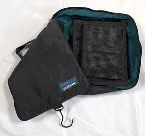 Bolsa organizadora personal LL Bean bolsa de artículos de tocador negra y verde LLB #L918 de colección - Imagen 1 de 8