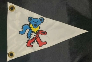 Custom Triangle Grateful Dead Bear Steal Your Face safety flag ATV UTV Sailboat. - Picture 1 of 6