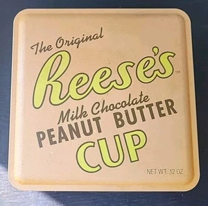 Vtg Reese's Peanut Butter Cup Metal Tin Container Reese’s Hershey 1992 READ - Picture 1 of 18