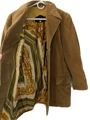 Vintage CORTEFIEL Spain Double Breasted Corduroy Button Up Riding Coat Size 36  - Image 1 of 4