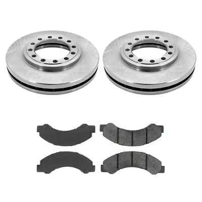 Front Brake Pads & Rotors Set For Isuzu NPR NQR GMC Chevy W3500 Tiltmaster 3500 - Image 1 of 3
