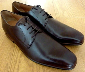 M&S Collection Luxury Derby Shoes Brown Leather ODD SIZELeft UK 12, Right UK 10 - Picture 1 of 11