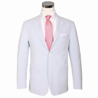Leisure Seersucker Men's Suits 100% Cotton Sports Fit Wedding Tuxedos 2 Pieces