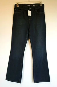 Place Bootcut Boys Youth Size 12 Jeans Pants Denim Blue, Auth Wash, NWT - Picture 1 of 7