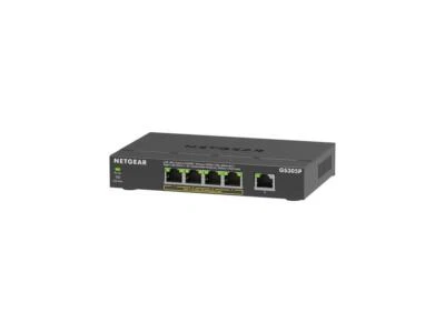 Netgear GS305P Ethernet Switch - 5 Ports - Gigabit Ethernet - 2 Layer Supported - Image 1 of 4