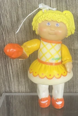 Vtg Cabbage Patch Kids Girl Blonde FIGURE  PVC Figure 3”Ice Cream Orange - Image 1 of 2