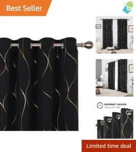 Blackout Curtains 52x96 Inch, Thermal Insulated Room Darkening Drapes, 2 Panels - Picture 1 of 10
