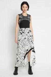SASS AND BIDE EMBELLISHED HEM ASYMMETRIC SKIRT in Print RRP$350 size 12 - Picture 1 of 7