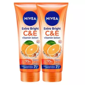 2x70ml Nivea Extra Bright C&E Vitamins Lotion Body Skin Care Brighten Moisturize - Picture 1 of 5