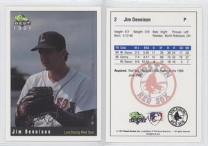 1991 Classic Best Lynchburg Red Sox Jim Dennison #2