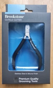 NEW Brookstone Cuticle Manicure Pedicure Stainless Steel Silicone Finish - Picture 1 of 2