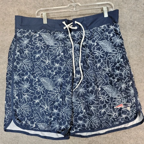 New England Patriots Swim Trunks Mens XXL 2XL NFLTeam Apparel Floral Cover