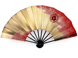 VTG Japanese Maiogi Folding Dance Fan Lightly Used in Original Packaging No Box - Picture 1 of 3