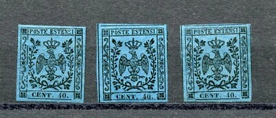 KMC4076-Italy-Modena #8 (I317) (3) no period after value, M,H,FVF, cV$172.50 - Image 1 of 2