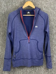 Mountain Equipment Calico Fleece Hooded Womens Size UK 12 Colour Purple Half Zip - Picture 1 of 24