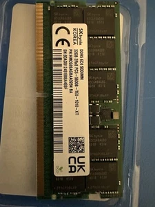 SK Hynix 32GB ECC EC4 DDR5-5600MHz 2Rx8 SODIMM RAM HMCG88AGBAA095N - Afbeelding 1 van 1